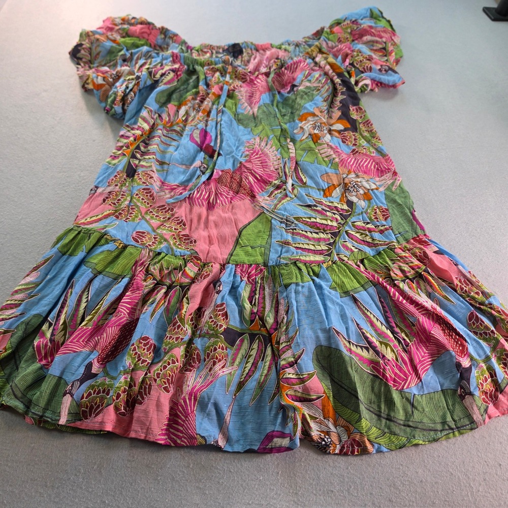 RACHEL Rachel Roy Tropical Floral Off Shoulder Mini Dress S NWT Boho Resort